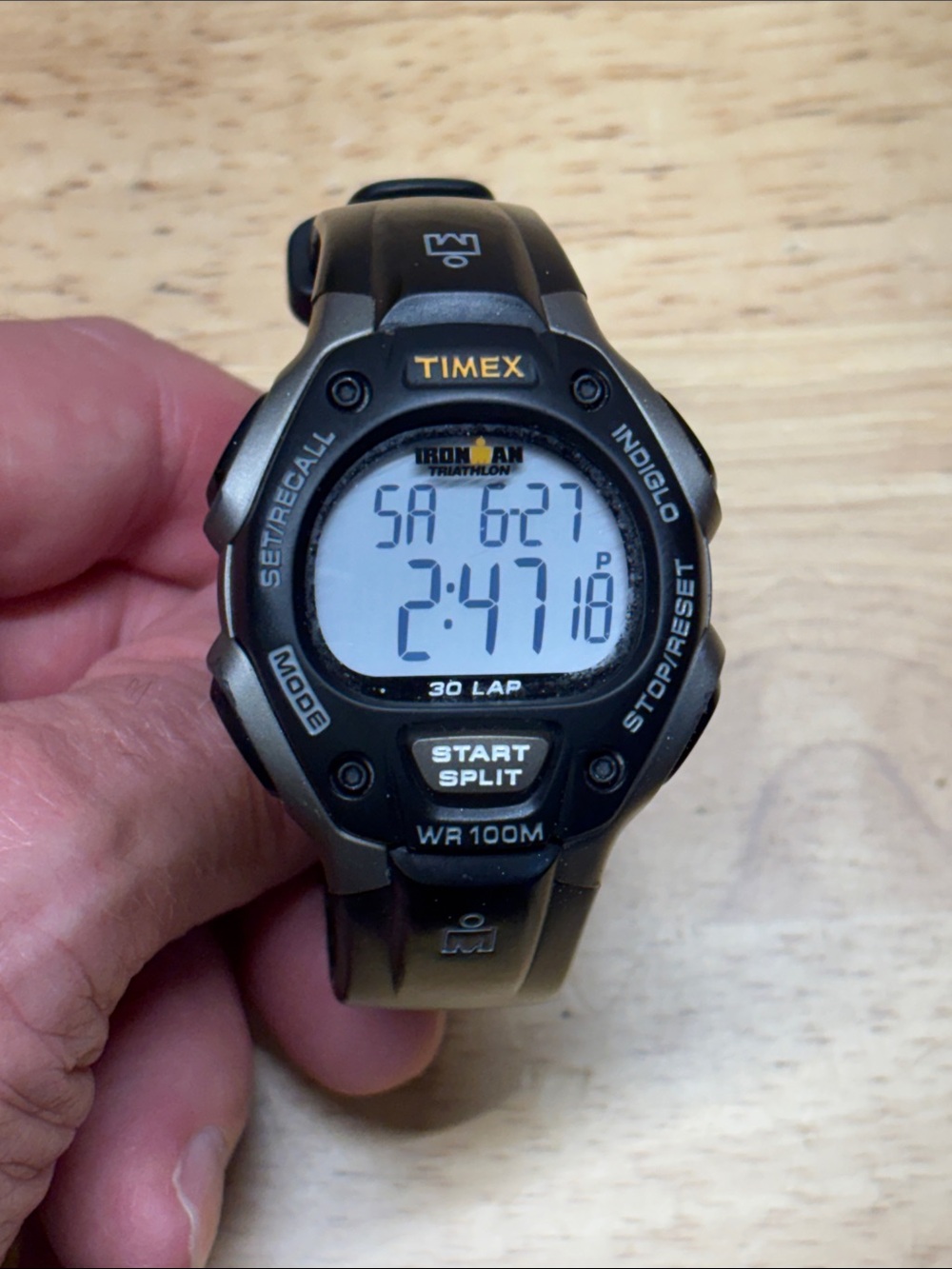 Timex Ironman Black Digital Sports Watch with Silver Accents